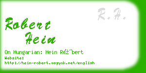 robert hein business card
